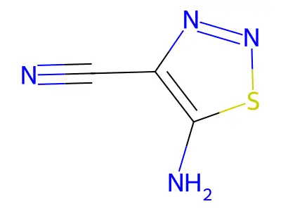 5-Amino-1,2,3-thiadiazole-4-carbonitrile structure