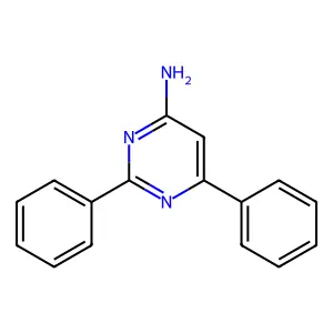 4-Amino-2,6-diphenylpyrimidine structure