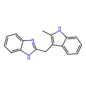 2-[(2-methyl-1H-indol-3-yl)methyl]-1H-benzimidazole structure