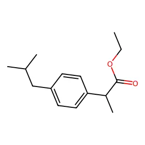 Ethyl alpha-methyl-4-(2-methylpropyl)benzeneacetate structure