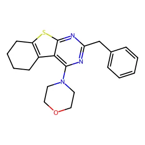 2-Benzyl-4-morpholin-4-yl-5,6,7,8-tetrahydro-benzo[4,5]thieno[2,3-d]pyrimidine structure