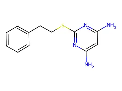 2-苯乙硫基嘧啶-4,6-二胺 structure