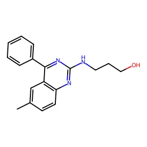 3-[(6-Methyl-4-phenyl-2-quinazolinyl)amino]-1-propanol structure