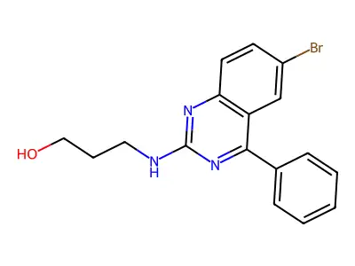 3-[(6-Bromo-4-phenylquinazolin-2-yl)amino]propan-1-ol structure