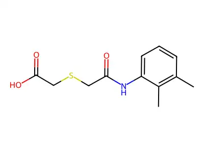 [(2,3-Dimethyl-phenylcarbamoyl)-methylsulfanyl]-acetic acid structure
