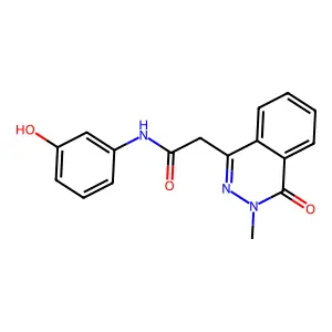 N-(3-hydroxyphenyl)-2-(3-methyl-4-oxo-3,4-dihydrophthalazin-1-yl)acetamide structure