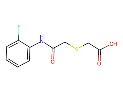 2-({[(2-Fluorophenyl)carbamoyl]methyl}sulfanyl)acetic acid structure
