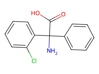 Amino(2-chlorophenyl)phenylacetic acid structure