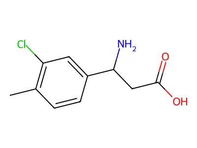 3-Amino-3-(3-chloro-4-methylphenyl)propanoic acid structure