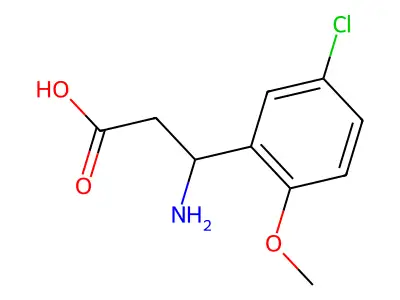 3-Amino-3-(5-chloro-2-methoxyphenyl)propanoic acid structure