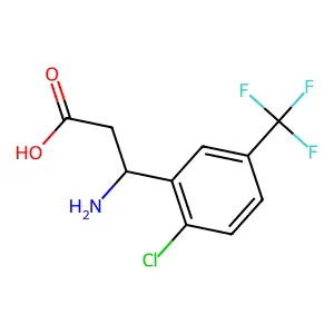 3-Amino-3-[2-chloro-5-(trifluoromethyl)phenyl]propanoic acid structure
