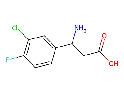 3-Amino-3-(3-chloro-4-fluorophenyl)propanoic acid structure