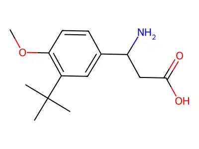 3-Amino-3-(3-tert-butyl-4-methoxyphenyl)propanoic acid structure