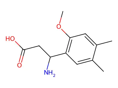 3-Amino-3-(2-methoxy-4,5-dimethylphenyl)propanoic acid structure