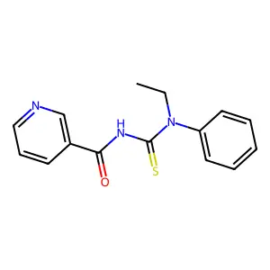 N-[ethyl(phenyl)carbamothioyl]pyridine-3-carboxamide structure