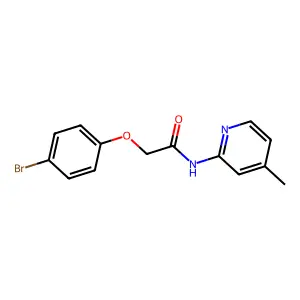 2-(4-bromophenoxy)-N-(4-methylpyridin-2-yl)acetamide structure