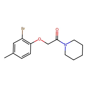 2-(2-Bromo-4-methylphenoxy)-1-(piperidin-1-yl)ethanone structure