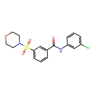 N-(3-chlorophenyl)-3-morpholin-4-ylsulfonylbenzamide structure