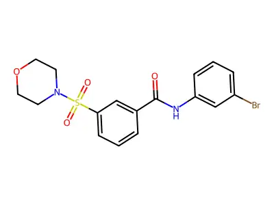 N-(3-bromophenyl)-3-(morpholinosulfonyl)benzamide structure