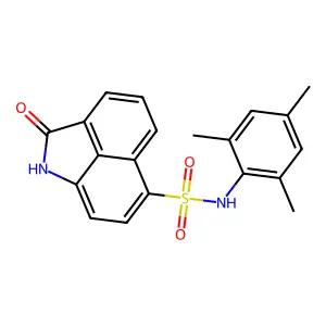 N-mesityl-2-oxo-1,2-dihydrobenzo[cd]indole-6-sulfonamide structure