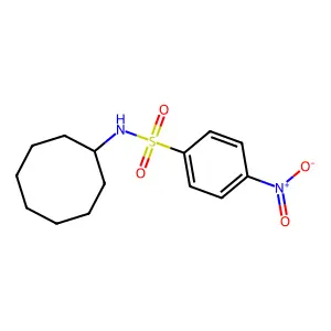 N-cyclooctyl-4-nitrobenzenesulfonamide structure