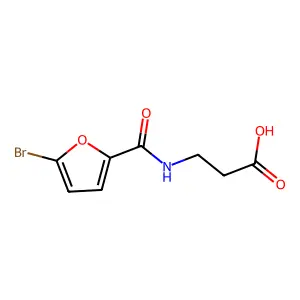 3-[(5-Bromo-furan-2-carbonyl)-amino]-propionic acid structure
