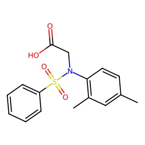 N-(2,4-dimethylphenyl)-N-(phenylsulfonyl)glycine structure