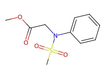 methyl N-(methylsulfonyl)-N-phenylglycinate structure