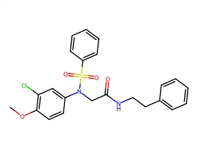 2-[(3-Chloro-4-methoxyphenyl)(phenylsulfonyl)amino]-N-(2-phenylethyl)acetamide structure