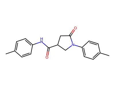N,1-bis(4-methylphenyl)-5-oxopyrrolidine-3-carboxamide structure