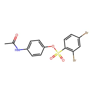 (4-Acetamidophenyl) 2,4-dibromobenzenesulfonate structure