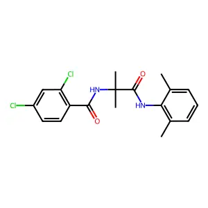 2,4-dichloro-N-[1-(2,6-dimethylanilino)-2-methyl-1-oxopropan-2-yl]benzamide structure