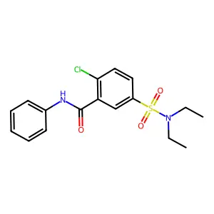 2-Chloro-5-[(diethylamino)sulfonyl]-N-phenylbenzamide structure