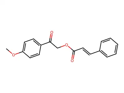 2-(4-methoxyphenyl)-2-oxoethyl (2E)-3-phenylprop-2-enoate structure