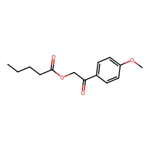2-(4-Methoxyphenyl)-2-oxoethyl pentanoate structure