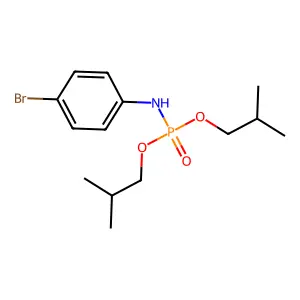 N-[bis(2-methylpropoxy)phosphoryl]-4-bromoaniline structure