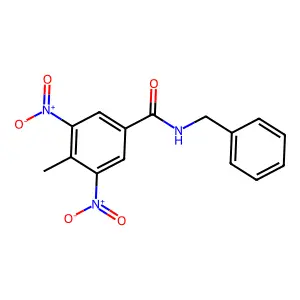 N-benzyl-4-methyl-3,5-dinitrobenzamide structure