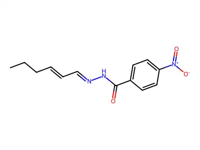 N-(hex-2-enylideneamino)-4-nitrobenzamide structure