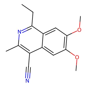 1-Ethyl-6,7-dimethoxy-3-methyl-4-isoquinolinecarbonitrile structure