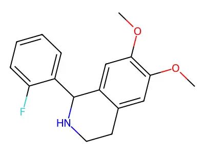 1-(2-Fluorophenyl)-6,7-dimethoxy-1,2,3,4-tetrahydroisoquinoline structure