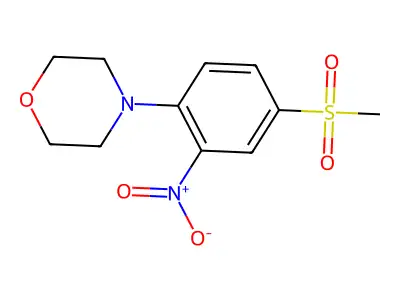 4-(4-Methylsulfonyl-2-nitrophenyl)morpholine structure