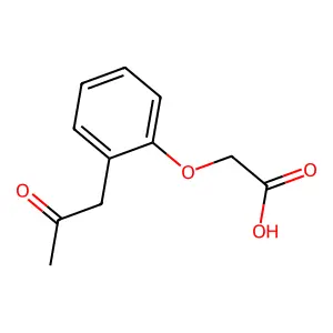 2-(2-Oxopropyl)phenoxyacetic acid structure