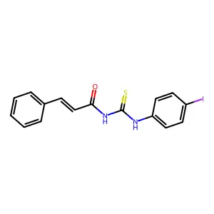 (E)-N-[(4-iodophenyl)carbamothioyl]-3-phenylprop-2-enamide structure