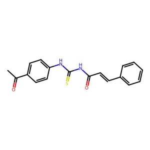 (E)-N-[(4-acetylphenyl)carbamothioyl]-3-phenylprop-2-enamide structure