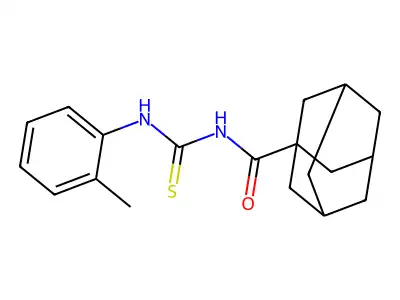 N-[(2-methylphenyl)carbamothioyl]adamantane-1-carboxamide structure