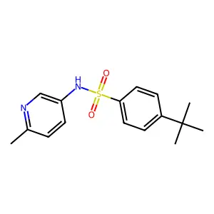 4-tert-Butyl-N-(6-methyl-3-pyridinyl)benzenesulfonamide structure
