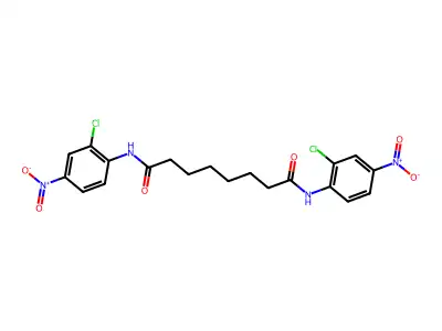 N1,N8-Bis(2-chloro-4-nitrophenyl)octanediamide structure