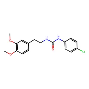 1-(4-Chlorophenyl)-3-[2-(3,4-dimethoxyphenyl)ethyl]urea structure