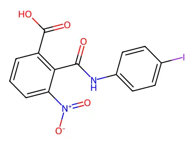 2-[(4-Iodophenyl)carbamoyl]-3-nitrobenzoic acid structure