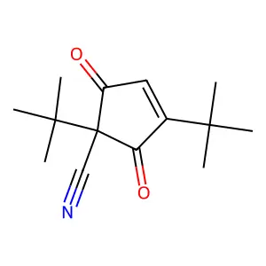 1,3-Di-tert-butyl-2,5-dioxocyclopent-3-ene-1-carbonitrile structure